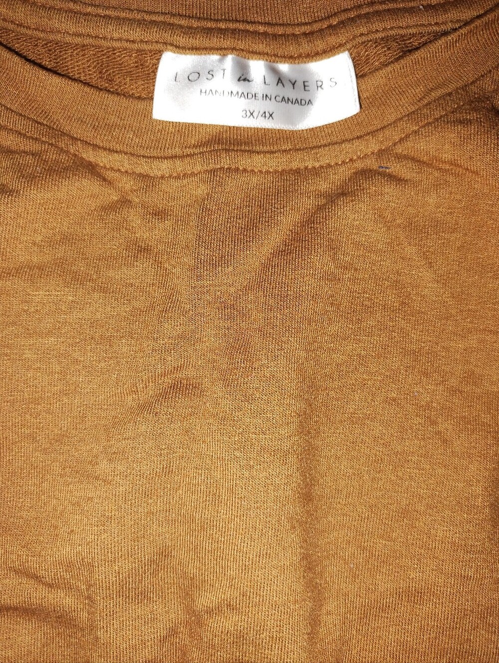 Lost In Layers Sweatshirt Dress, Size 3X/4X, Long Sleeve, Tan-Brown, Canadian - Picture 7 of 7